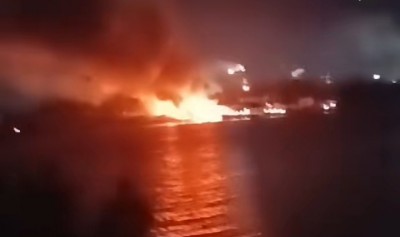 Diduga Ledakan Gas Elpiji, Belasan Bangunan di 1 Ilir Palembang Ludes Terbakar
