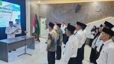 Lantik Pejabat Baru, Kakanwil Kemenag Sumsel Tekankan Peningkatan Layanan KUA dan Humas