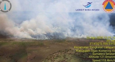 Luas Lahan Terbakar di Sumsel Tembus 5.264…