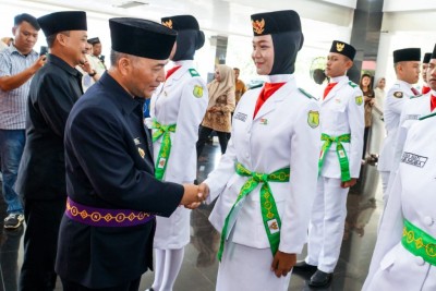 Paskibra Muba Siap Kibarkan Bendera Merah…