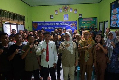 Perkuat Kesadaran Hukum dan Kamtibmas Desa Pematang Sukatani, TMMD Ke-128 Kodim 0402/OKI Gelar Penyu