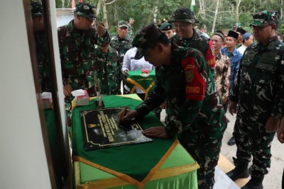 TMMD ke 128 di Pematang Sukatani Resmi Ditutup oleh Pangdam II/Sriwijaya, Ini Pesanya