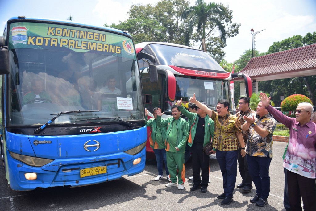 Target Juara Umum, Pemkot Palembang Lepas 728 Atlet Ke Porprov XV Muba